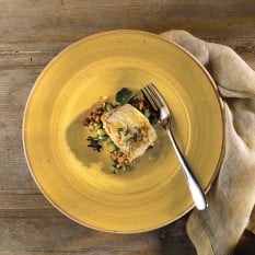 Churchill Stonecast Mustard Yellow Wide Rim Bowl 24cm/9.44" 284ml/10oz (Pack of 12)