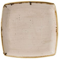 Stonecast Nutmeg Cream Deep Square Plate 26.8x26.8cm