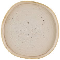 Churchill Stonecast Nutmeg Cream Organic Walled Plate 21cm/8.25" (Pack of 6)
