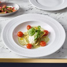 Incise Porcelain Solara Winged Soup Bowl 24cm/9.5" (Pack of 4)