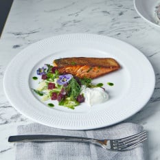 Incise Porcelain Solara Winged Plate 23cm/9" (Pack of 6)