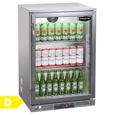 Sterling Pro Outdoor Stainless Steel Back Bar Bottle Cooler Beer Fridge Single Door 134 Litre
