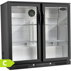 Sterling Pro Back Bar Bottle Cooler Beer Fridge Double Door 225 Litre