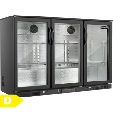 Sterling Pro Back Bar Bottle Cooler Beer Fridge Triple Hinged Door 338 Litre