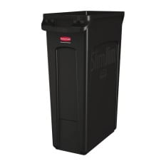 Rubbermaid Slim Jim Bin Waste Container Venting Channels 87 Litre Black