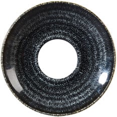 Churchill Studio Prints Homespun Charcoal Black Saucer 11.8cm/4.63" (Pack of 12)