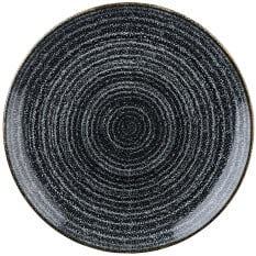 Churchill Studio Prints Homespun Charcoal Black Coupe Plate 16.5cm/6.44" (Pack of 12)
