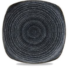 Studio Prints Homespun Charcoal Black Square Plate 21.5cm