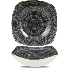 Studio Prints Homespun Charcoal Black Square Bowl 23.5cm 127.9cl