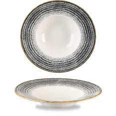 Studio Prints Homespun Charcoal Black Wide Rim Bowl 24cm 28.4cl