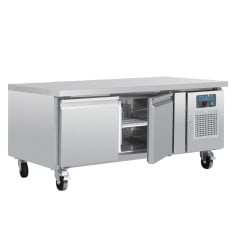 Polar U-Series Low Height Chef Base Fridge Double Door 127 Litre