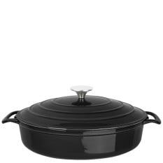 Vogue Black Round Sauté Pan 28cm/11" 3.5 Litres/123oz