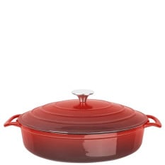 Vogue Red Round Sauté Pan 28cm/11" 3.5 Litres/123oz
