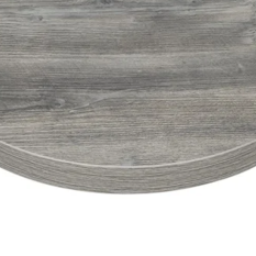 Bolero Round Melamine Table Top Ash Grey 600mm	