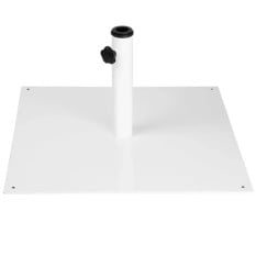 Bolero Flat Metal Parasol Base White 18kg
