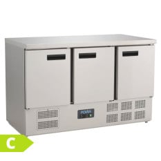 Polar 3 Door Counter Fridge With Compressor 368 Litre