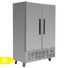 Polar G-Series Double Door Slimline Commercial Freezer Stainless Steel 960 Litre