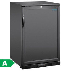 Polar G-Series Back Bar Bottle Cooler Beer Fridge Single Solid Door Black 128 Litre