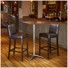 Bolero Faux Leather High Bar Stool Brown