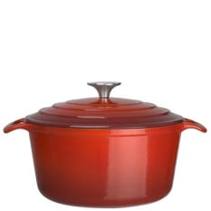 Vogue Red Round Casserole Dish 23.5cm/9" 4 Litres/140oz