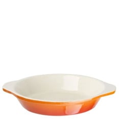 Vogue Orange Round Cast Iron Gratin Dish 15cm/6" 400ml/14oz