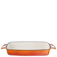 Vogue Orange Cast Iron Casserole Dish 37cm/14.5" 1.8 Litres/63oz