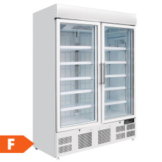 Polar G-Series White Upright Display Freezer Double Glass Door 920 Litre