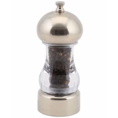 Chrome & Acrylic Salt Or Pepper Grinder 14cm