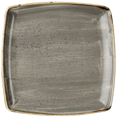 Churchill SPGSDS101 Stonecast Grey Deep Square Plate 26.8x26.8cm