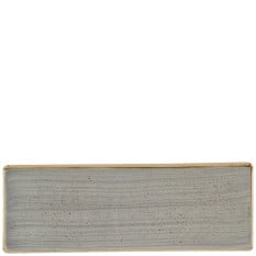 Churchill Stonecast Peppercorn Grey Oblong Plate 24.7 x 8.8cm/9.6875 x 3.4375" (Pack of 6)