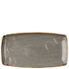 Churchill SPGSOP141 Stonecast Grey Oblong Plate 35x18.5cm