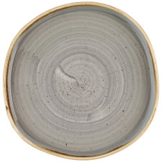 Churchill Stonecast Peppercorn Grey Organic Walled Plate 21cm/8.25" (Pack of 6)