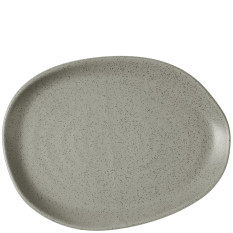 Churchill Stonecast Peppercorn Grey Organic Platter 26 x 20cm/10.25 x 7.8" (Pack of 6)