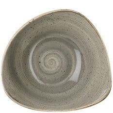Churchill SPGSTRB91 Stonecast Grey Triangle Bowl 23.5cm 60cl