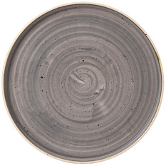 Churchill Stonecast Peppercorn Grey Walled Plate 11 Ich (Pack of 6)