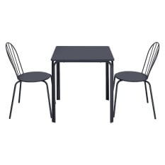 Bolero Adeline Steel Square Table Slate Blue 700mm