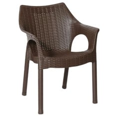 Bolero Elements Polypropylene Armchairs Dark Brown (Pack of 4)