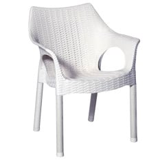 Bolero Elements Polypropylene Armchairs Snow (Pack of 4)