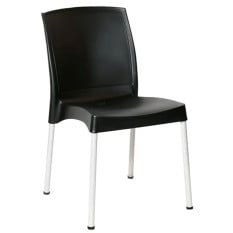 Bolero Elements Polypropylene Plain Side Chairs Black (Pack of 4)