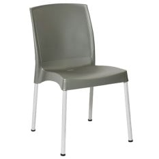 Bolero Elements Polypropylene Plain Side Chairs Olive Green (Pack of 4)