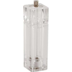 Salt Shaker & Pepper Mill Combo Square Acrylic 6.5 Inch