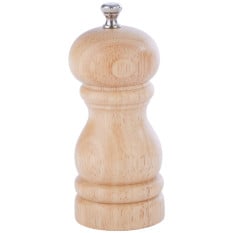 Natural Rubber Wood Salt Mill 4.5"