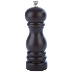 Brown Rubber Wood Salt Mill 6"