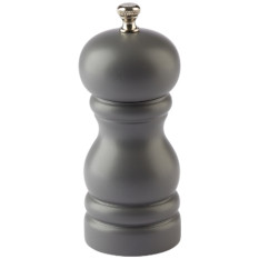 Grey Rubber Wood Pepper Mill 4.5"