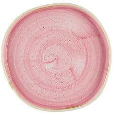 Churchill Stonecast Petal Pink Organic Walled Plate 21cm/8.25" (Pack of 6)