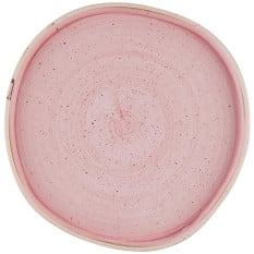Churchill Stonecast Petal Pink Organic Walled Plate 25.5cm/10" (Pack of 6)