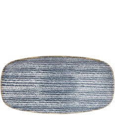Churchill Studio Prints Homespun Slate Blue Chefs Oblong Plate 15.3 x 29.8cm/6 x 11.69" (Pack of 12)