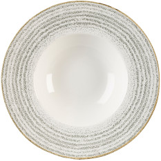 Churchill Studio Prints Homespun Stone Grey Wide Rim Bowl 28cm/11" 468ml/10oz (Pack of 12)