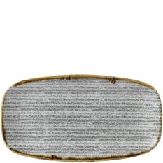 Churchill Studio Prints Homespun Stone Grey Chefs Oblong Plate 15.3 x 29.8cm/6 x 11.69" (Pack of 12)