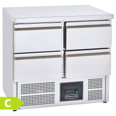 Sterling Pro 4 Drawer Counter Fridge Stainless Steel 220 Litres